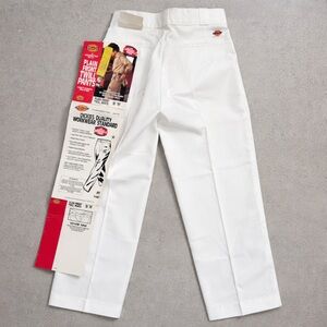 Vintage Dickies 874 White Work Pants 30x30 USA Made Deadstock NWT Plain Front